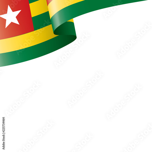 togo flag, vector illustration on a white background.