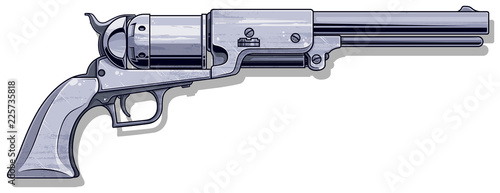 Graphic detalied old revolver