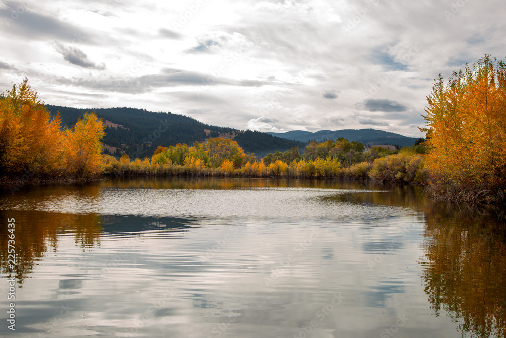 Montana Fall colors and river. Montana Fall colors and river.