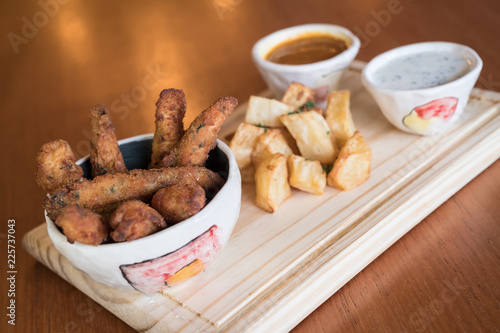 sausages on a plate