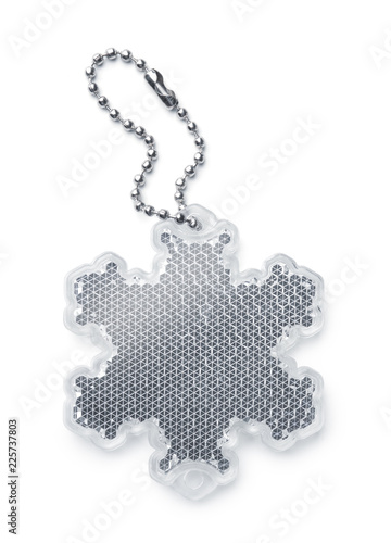 White snowflake safety reflector