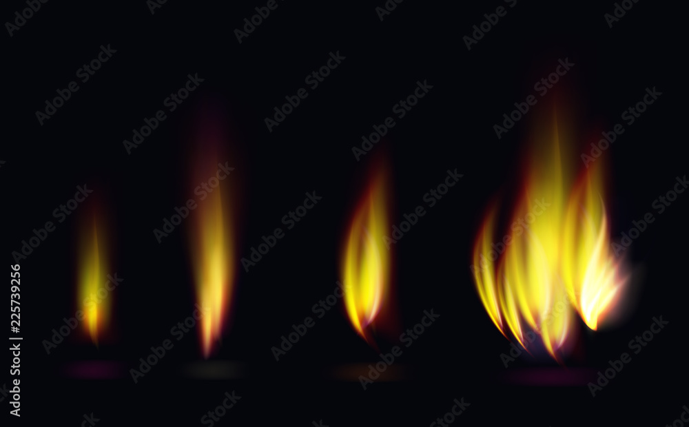 Collection of Abstract fire in vector