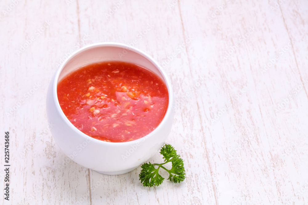 Horseradish sauce in the bowl Horseradish sauce in the bowl