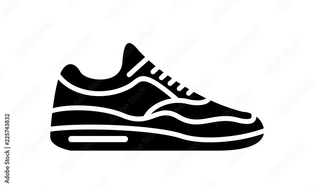 Running shoes icon fitness. Simple style sneaker. Running shoes icon fitness. Simple style sneaker.