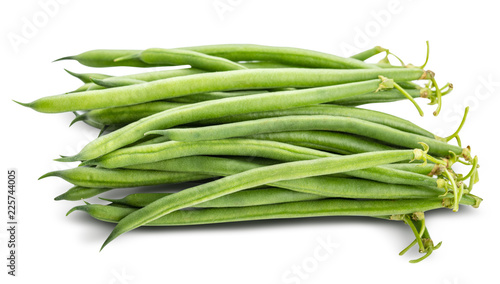 Green beans isolated on a white background. Clipping path