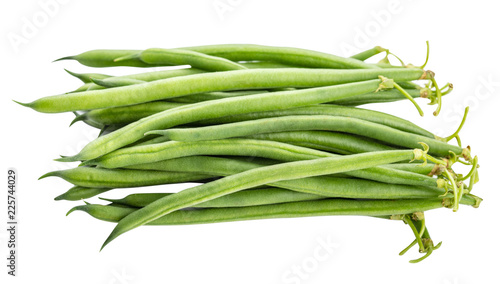 Green beans isolated on a white background. Clipping path