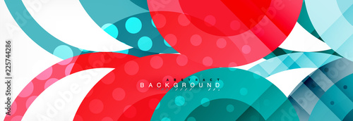 Abstract colorful geometric composition - multicolored circle background