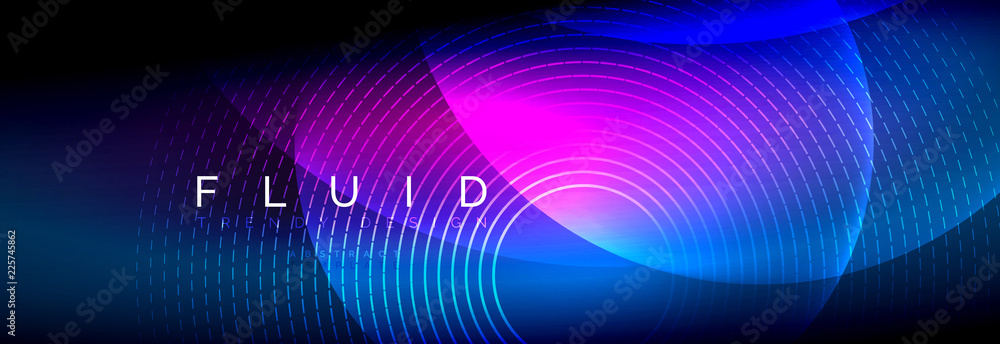 Vector blurred neon glowing circles with flowing and liquid light concept, energy magic fantastic abstract background Vector blurred neon glowing circles with flowing and liquid light concept, energy magic fantastic abstract background