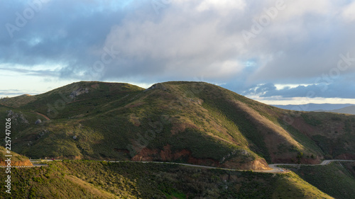 Road alongside Mointain Range