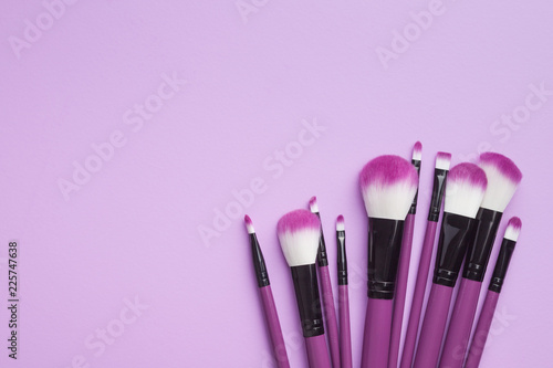 Set of makeup brushes.
