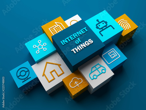 INTERNET OF THINGS 3D render concept