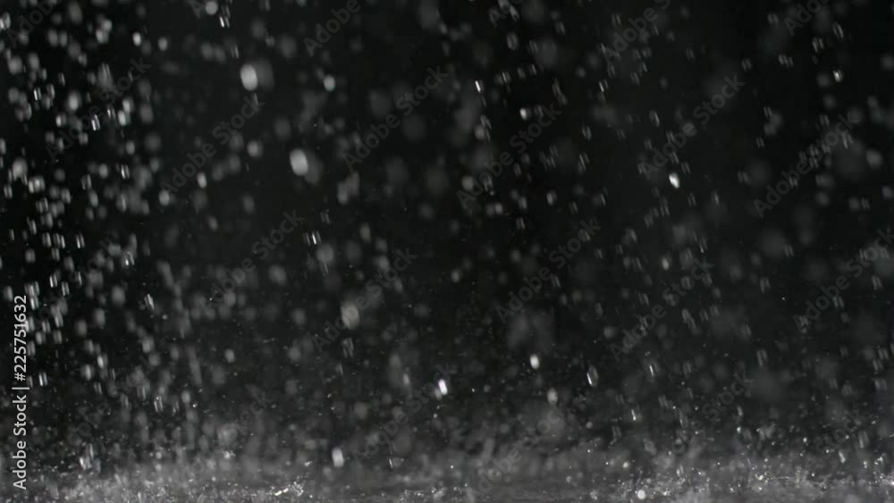 Loop of Water raining in super slow motion Loop of Water raining in super slow motion