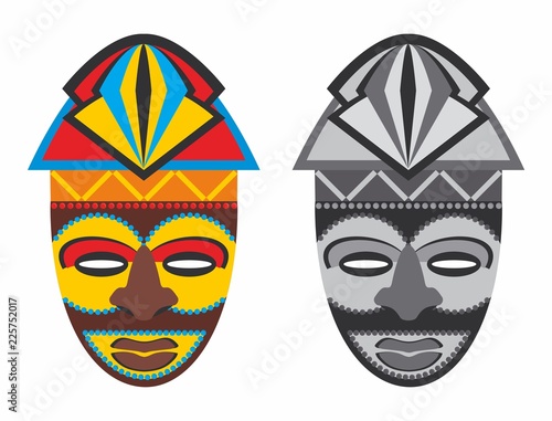 Vector african masks