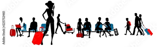 Vector flat illustration of business workplace.