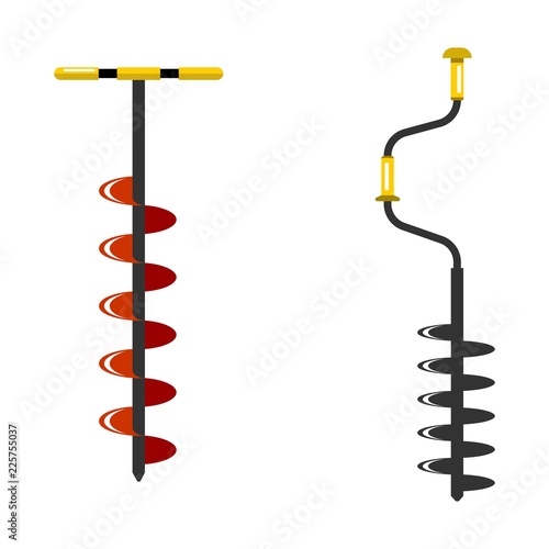 Auger a drill for boring ice holes