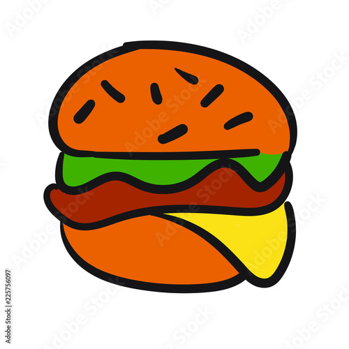 Burger/Cheeseburger – Logo, flat design