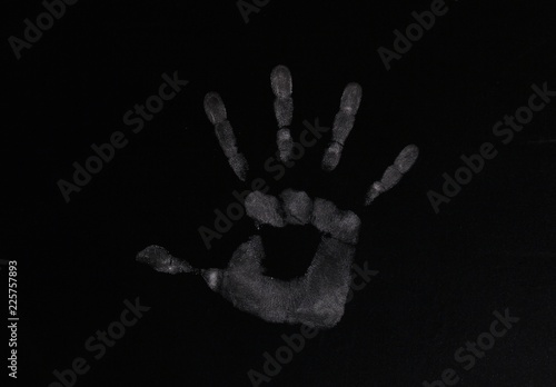 Handabdruck, Handprint, Abdruck, Kreide, Tafel, Hand