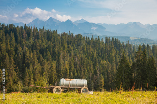 Obraz na płótnie Worth of discover typical view Pieniny region over tatras mountain background w salonie