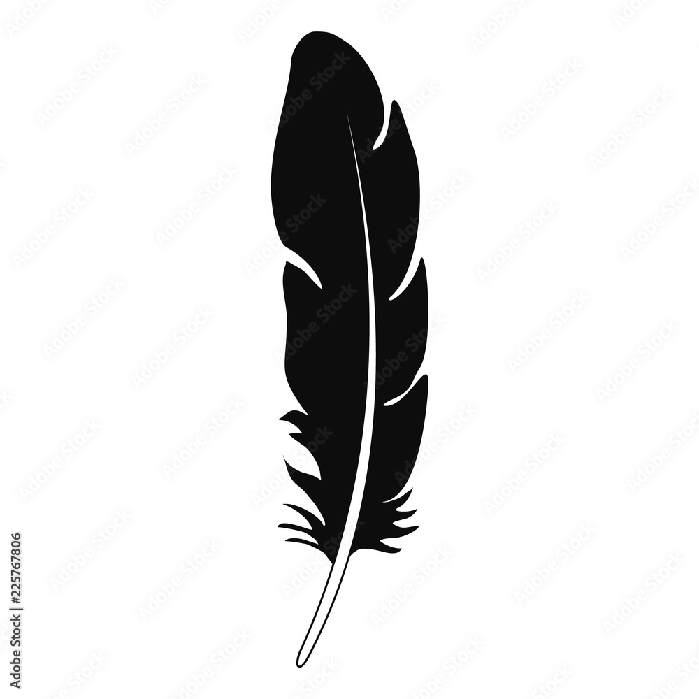 Rainbow feather icon. Simple illustration of rainbow feather vector icon for web design isolated on white background Rainbow feather icon. Simple illustration of rainbow feather vector icon for web design isolated on white background