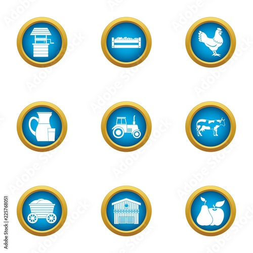 Operative work icons set. Flat set of 9 operative work vector icons for web isolated on white background