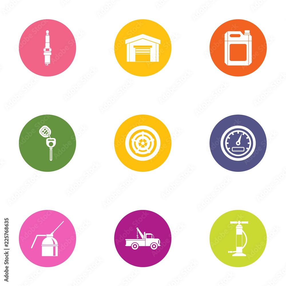 Shed icons set. Flat set of 9 shed vector icons for web isolated on white background Shed icons set. Flat set of 9 shed vector icons for web isolated on white background