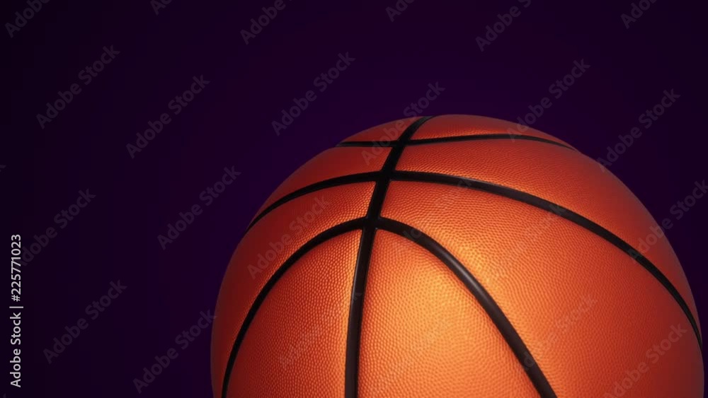 Animation of slow rotation ball for basketball game. View of close-up with realistic texture and light. Animation of seamless loop. Animation of slow rotation ball for basketball game. View of close-up with realistic texture and light. Animation of seamless loop.