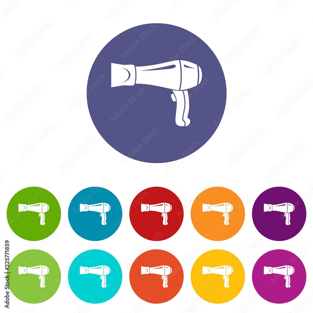 Hair dryer icon. Simple illustration of hair dryer vector icon for web Hair dryer icon. Simple illustration of hair dryer vector icon for web