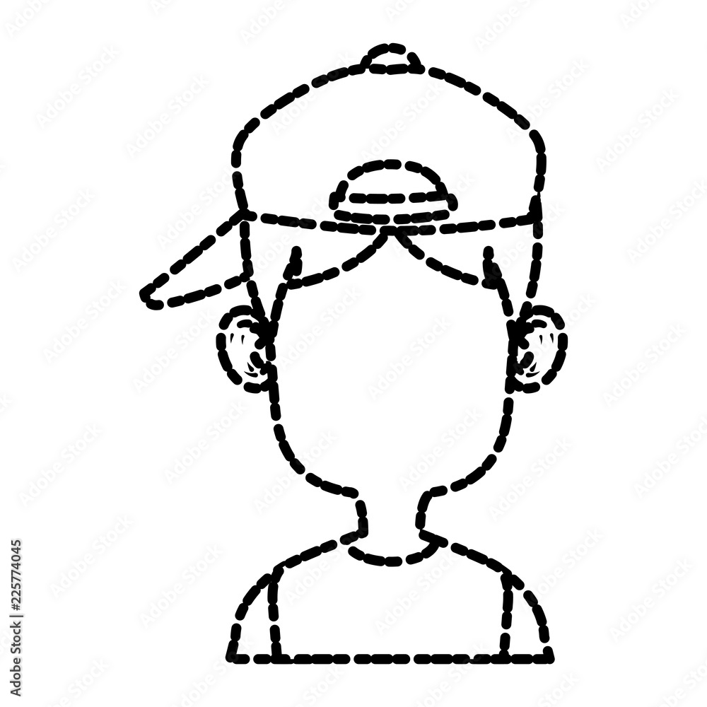 Boy faceless with hat cartoon Boy faceless with hat cartoon