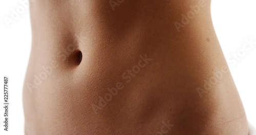 Photography Closeup of healthy fit woman flat stomach