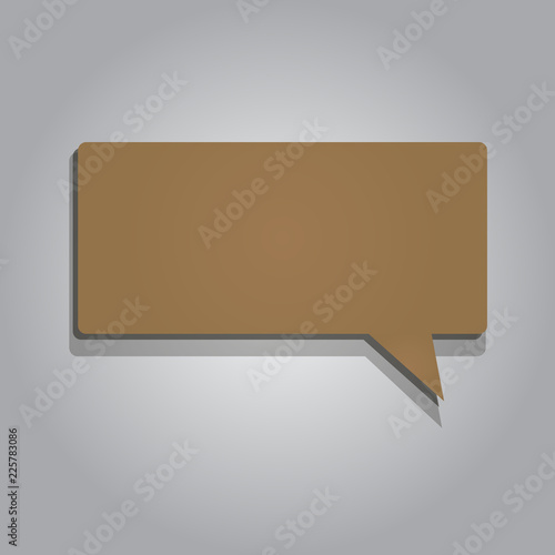Flat design business Vector Illustration Empty copy space for Ad website promotion esp isolated Banner template. Rectangular shape Solid color Halftone Blank Speech Bubble with Shadow