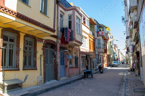 Balat, Istanbul / Turkey - September 24 2019: A street in Balat, Istanbul © Tminaz