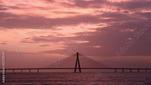 Bandra Worli sea link also known as Rajiv Gandhi Sea link,Mumbai, India.