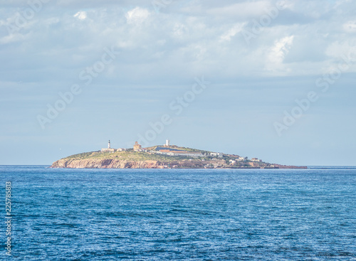 Saaidia island and waves and rocks photo