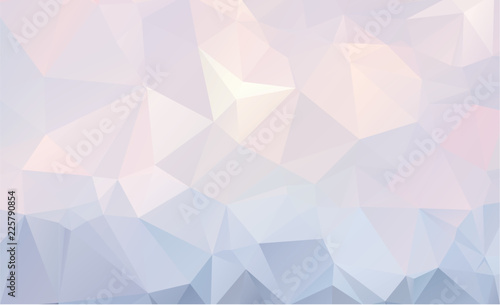 Light Orange vector Low poly crystal background. Polygon design pattern. Low poly illustration, low polygon background. photo