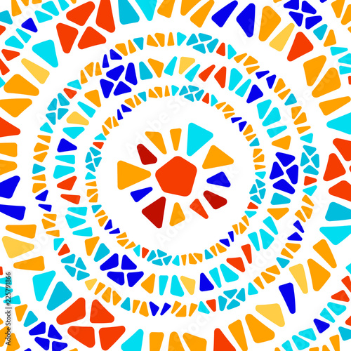 Colorful stained glass tria...