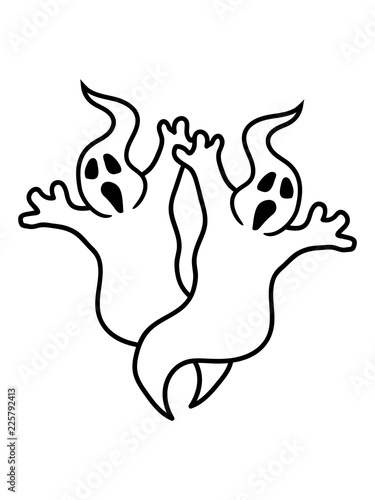 Quadro em tela cool 2 freunde team paar geister party crew geist spuken horror monster hallowee