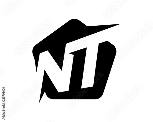 black hexagon  initial alphabet typography typeface typeset logotype alphabet image vector icon