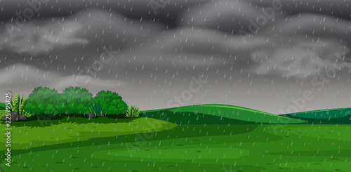 Park storm scene concept