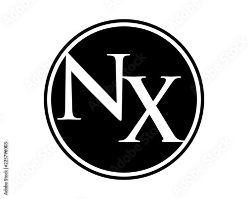 black circle initial typography typeset logotype alphabet font image vector icon logo symbol
