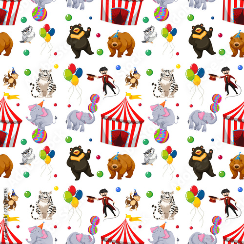 A Seamless circus pattern