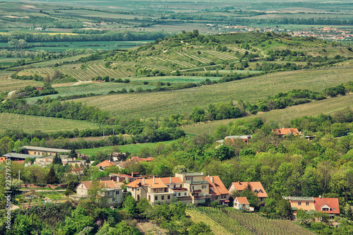 Rural landscape in Southern Moravia  Czech Republic. Aerial view.