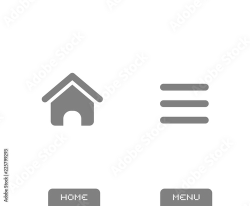home and menu symbol