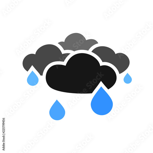 raining clouds illustration