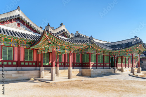 Amazing view of colorful Huijeongdang Hall, Changdeokgung Palace