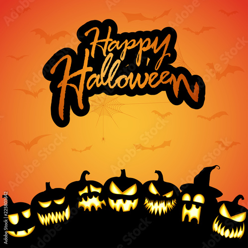 Happy Halloween pumpkins