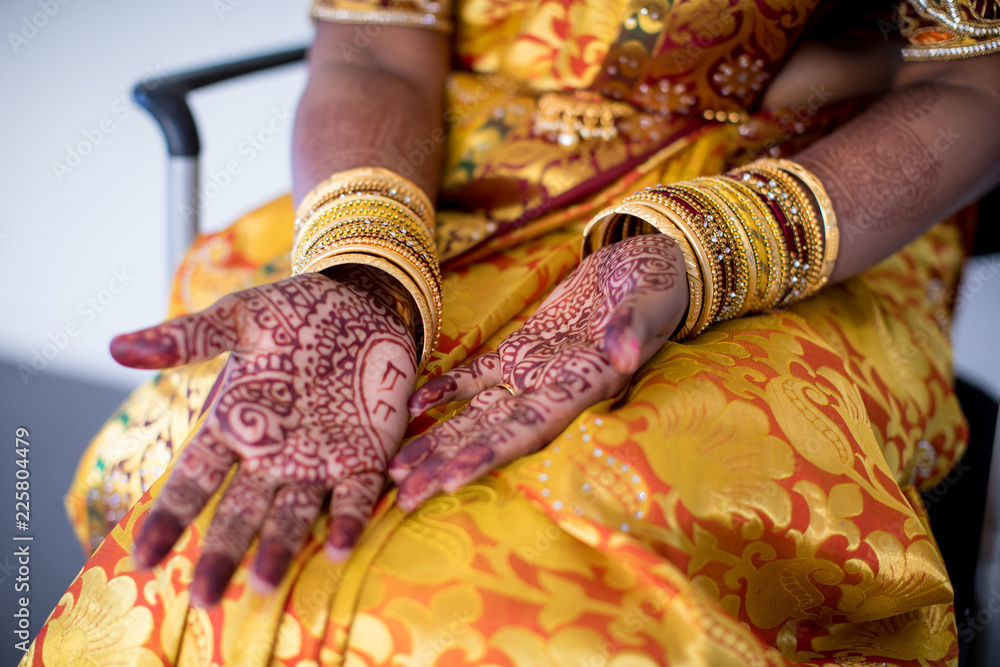 Indian bride's mehndi