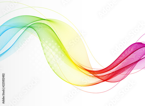 Abstract vector background with smooth color wave