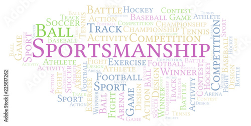 Sportsmanship word cloud.