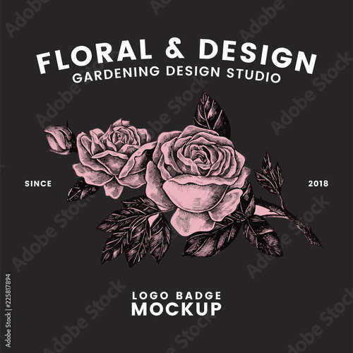 Gardening and floral logo design vector