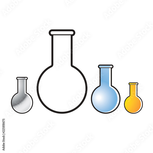 isolated round bottom flask variations vector drawing vector de Stock |  Adobe Stock